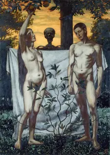 Adam and Eve, 1897. Creator: Hans Thoma