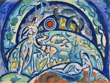 Adam and Eve, 1910-1911. Creator: Baranov-Rossiné, Vladimir Davidovich (1888-1942)