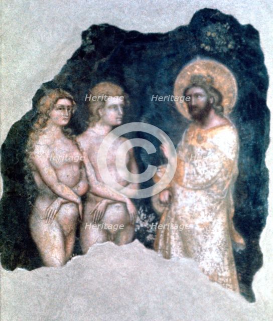 'Adam and Eve', 1357. Artist: Guariento