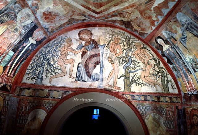 Adam and Eve, mural paintings from the Chapel of the Vera Cruz in Maderuelo.