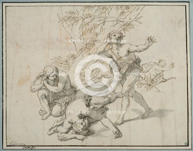 Adam and Eve at Abel's dead body. Creator: Gerard de Lairesse.