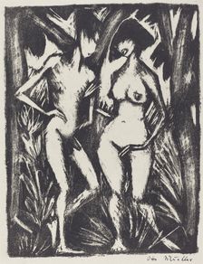Adam and Eve (Adam und Eva), 1920/1923. Creator: Otto Mueller