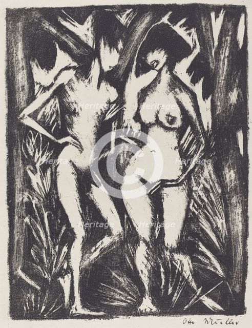 Adam and Eve (Adam und Eva), 1920/1923. Creator: Otto Mueller.