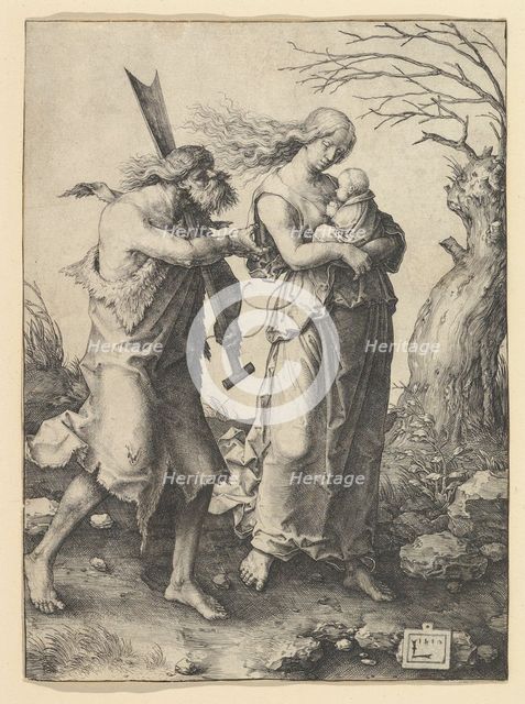 Adam and Eve after the Expulsion, 1510. Creator: Lucas van Leyden.