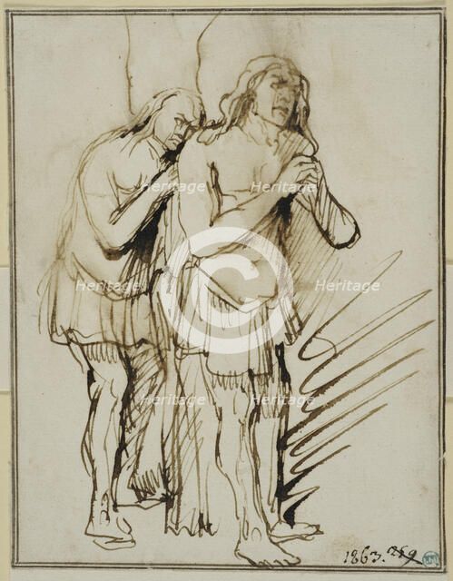 Adam and Eve after the Fall. Creator: Philip Koninck.