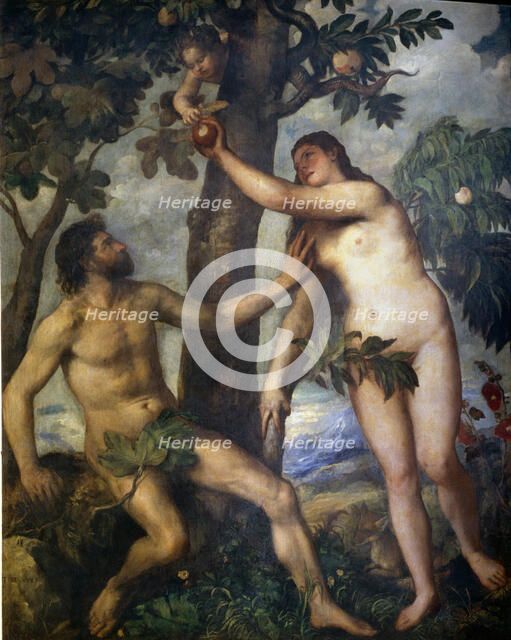 Adam and Eve', by Tiziano.