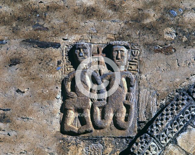  'Adam and Eve before the Original Sin', bas-relief on the façade of the church of San Luis de Al…