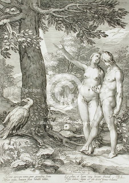 Adam and Eve Before the Tree of Knowledge, 1604. Creator: Jan Saenredam.
