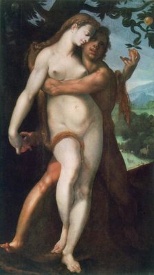 Adam and Eve c1566-1611. Artist: Bartholomeus Spranger