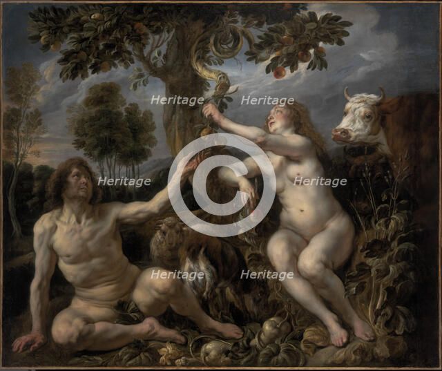 Adam and Eve, c.1630. Creator: Jordaens, Jacob (1593-1678).