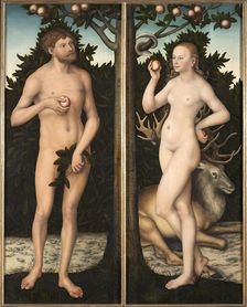 Adam and Eve. Creator: Cranach, Lucas, the Elder (1472-1553)
