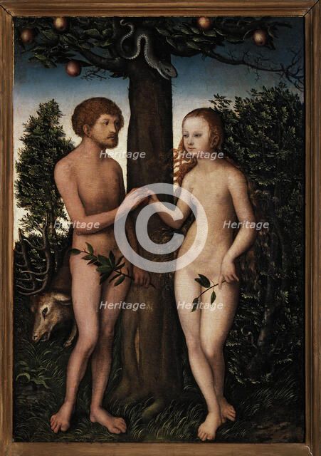 Adam and Eve. Creator: Cranach, Lucas, the Elder (1472-1553).