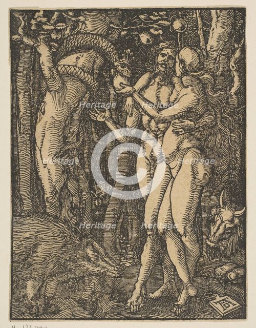 Adam and Eve, from the Small Passion, copy.n.d. Creator: Johann Mommard.