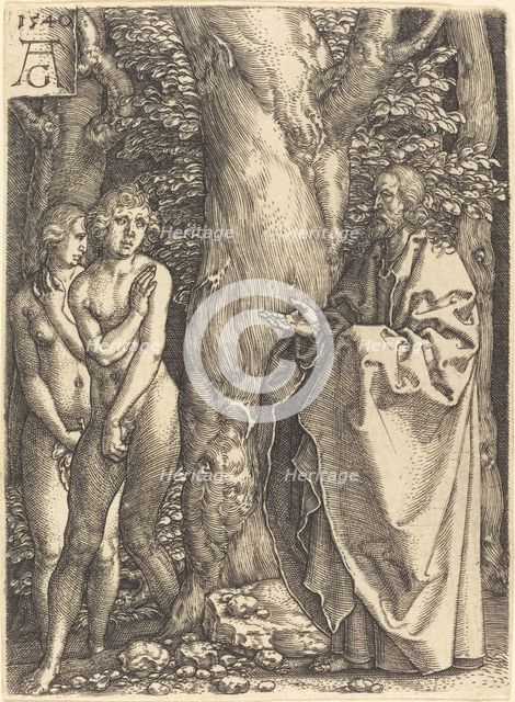 Adam and Eve Hide Themselves, 1540. Creator: Heinrich Aldegrever.