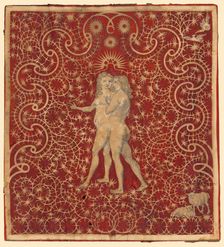 Adam and Eve in the Garden with a Pair of Sheep and a Pair of Doves, 1780s?. Creator: Unknown