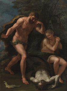 Adam and Eve Lamenting over the Body of Abel, 1715-1728. Creators: Paolo de Matteis, Luca Giordano