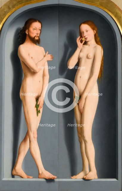 Adam and Eve (Sedano Family Triptych, exterior panels). Artist: David, Gerard (ca. 1460-1523)