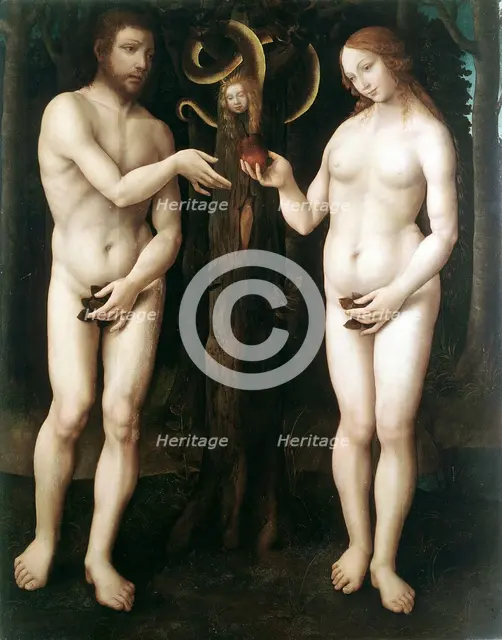 'Adam and Eve' ('The Temptation of Adam'), c1520. Artist: Master of Lucretia