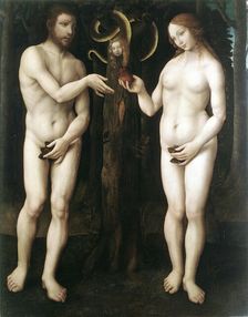 Adam and Eve ('The Temptation of Adam'), c1520. Artist: Master of Lucretia