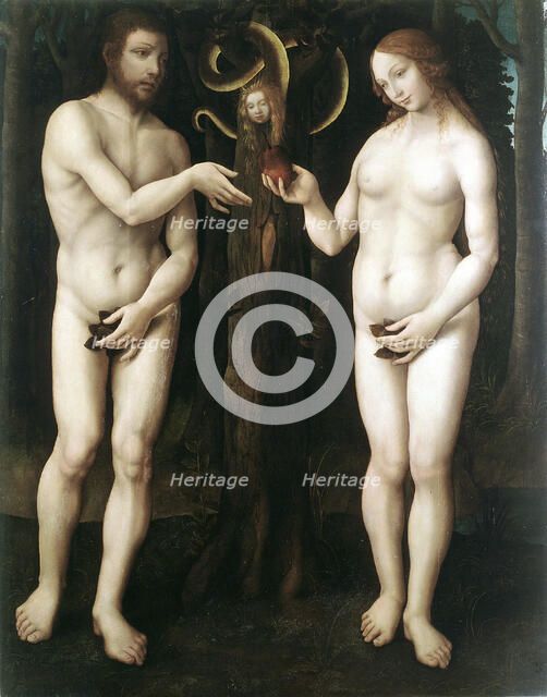 'Adam and Eve' ('The Temptation of Adam'), c1520. Artist: Master of Lucretia