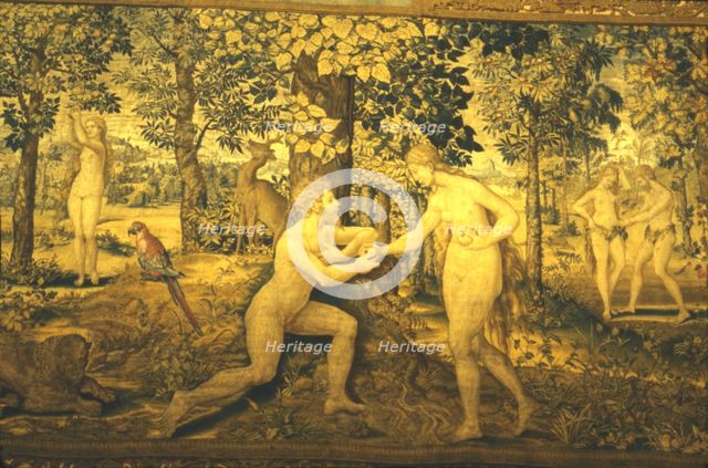 Adam and Eve. The Temptation, c16th century, (20th century). Artist: Unknown.