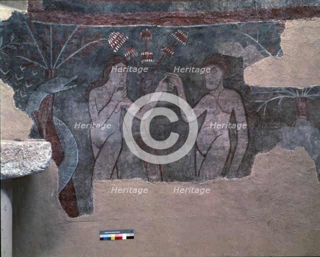  'Adam and Eve', wall Painting from the church of Sant Sadurní d'Osormort (Osona).