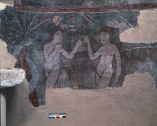Adam and Eve wall Painting from the church of Sant Sadurní d'Osormort (Osona)