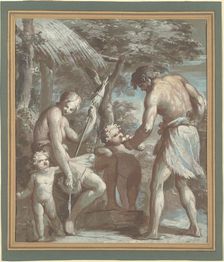 Adam and Eve with Cain and Abel. Creator: Carlo Alberto Baratta