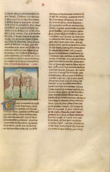 Adam and Eve with the Serpent; Miroir Historial, about 1475. Creator: Unknown