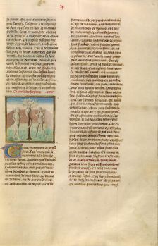 Adam and Eve with the Serpent; Miroir Historial, about 1475. Creator: Unknown