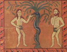 Adam and Eve with the serpent, tempera on wood, from the side of the altar of Sagas