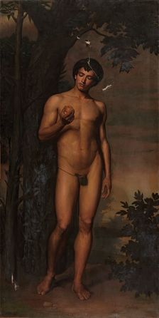 Adam Before Eating the Fruit, 1871. Creator: Juan Antonio Vera Calvo