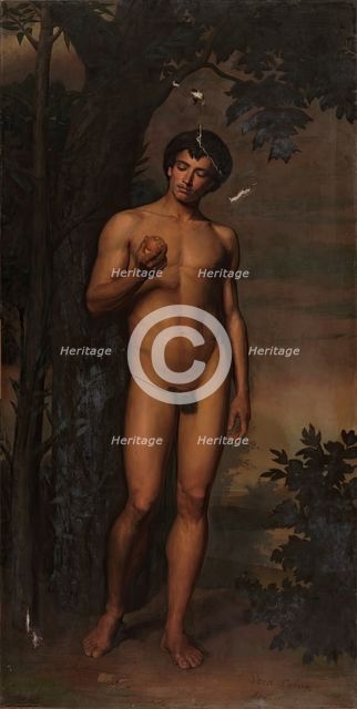 Adam Before Eating the Fruit, 1871. Creator: Juan Antonio Vera Calvo.