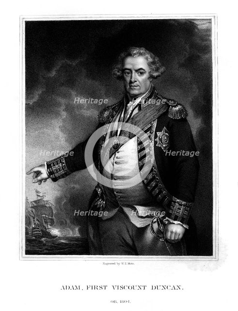 Adam Duncan, Viscount Duncan of Camperdown, British naval officer, (1832).Artist: WT Mote