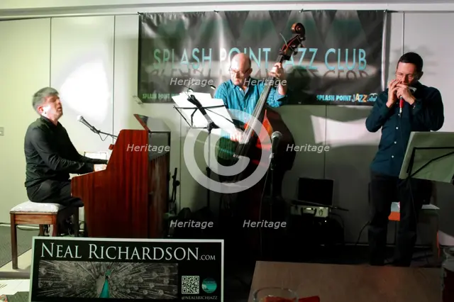 Adam Glasser, Neal Richardson and Nigel Thomas, Seaford Head Golf Club, Feb 2016. Artist: Brian O'Connor.