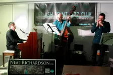 Adam Glasser, Neal Richardson and Nigel Thomas, Seaford Head Golf Club, Feb 2016. Artist: Brian O'Connor