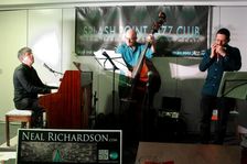 Adam Glasser, Neal Richardson and Nigel Thomas, Seaford Head Golf Club, Feb 2016. Artist: Brian O'Connor