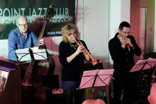Adam Glasser, Nigel Thomas and S Richardson, Seaford Head Golf Club, Feb 2016. Artists: Brian O'Connor, Nigel Thomas
