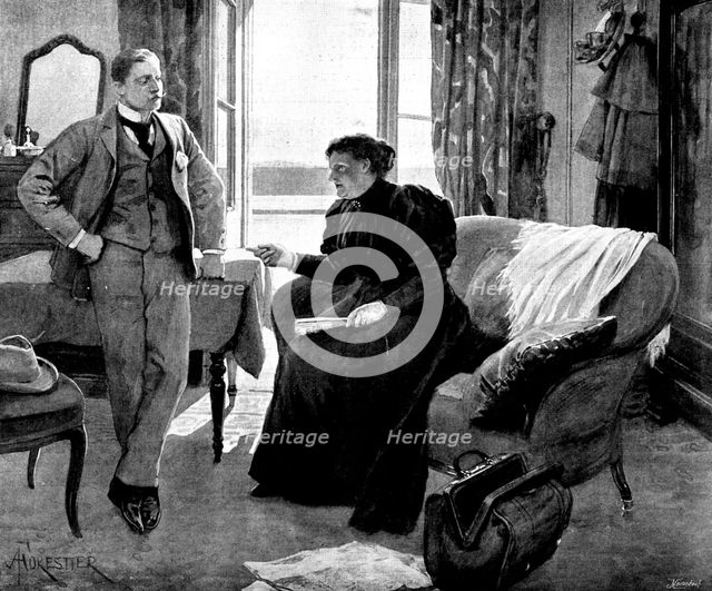Adam Johnstone's Son: "I'll tell the mother, too; I'll frighten them all...", 1895. Creator: George Meisenbach.