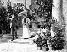 Adam Johnstone's Son: They went as far as the door together. Johnstone turned and walked off, 1895. Creator: George Meisenbach