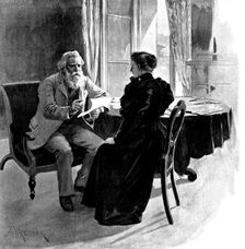 Adam Johnstone's Son: They went into the reading-room together and he shut the door, 1895. Creator: George Meisenbach