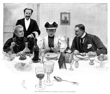 Adam Johnstone's Son: He watched Clare's hands as she peeled an orange in the Italian fashion, 1895. Creator: George Meisenbach