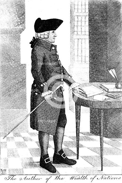 Adam Smith (1723-1790), Scottish philosopher and economist, 1790. Artist: John Kay