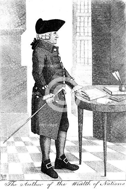 Adam Smith (1723-1790), Scottish philosopher and economist, 1790. Artist: John Kay