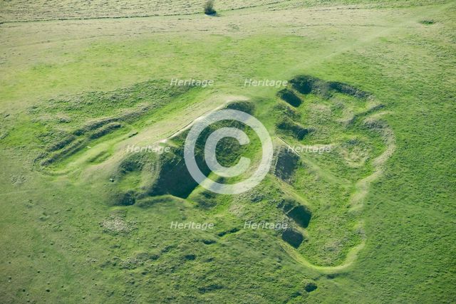 Adam's Grave long barrow on Walkers Hill, Wiltshire, 2015. Creator: Historic England.