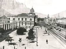 Adderley Street, with the Commercial Exchange and Standard Bank, Cape Town, South Africa, 1895. Creator: Unknown