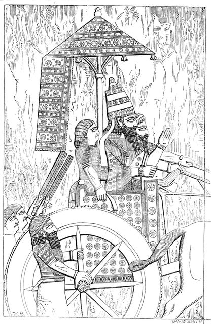 Additions to the Assyrian Sculptures at the British Museum: The King in his Chariot, 1856.  Creator: Harvey Orrin Smith.