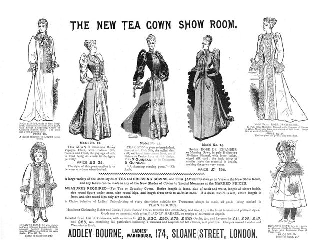 ''Addley Bourne Ladies Warehouse; The New Tea Gown Show Room', 1891. Creator: Unknown.