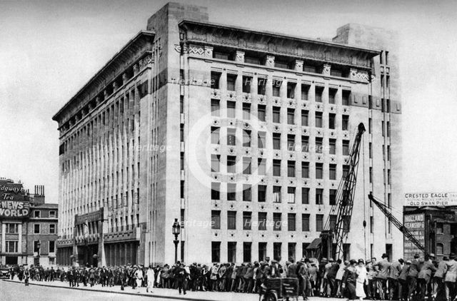 Adelaide House, London, 1926-1927.Artist: McLeish