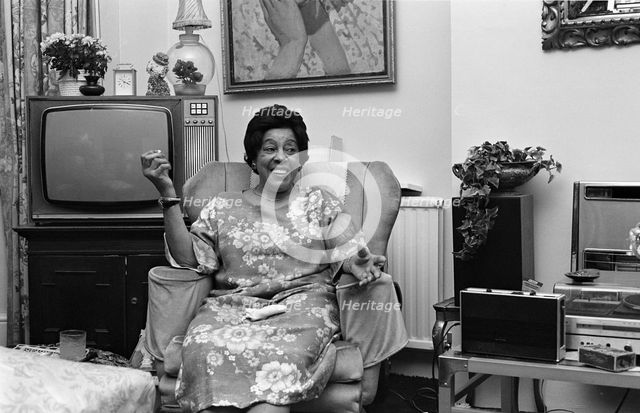 Adelaide Hall at Home, London, May 1989. Creator: Brian O'Connor.